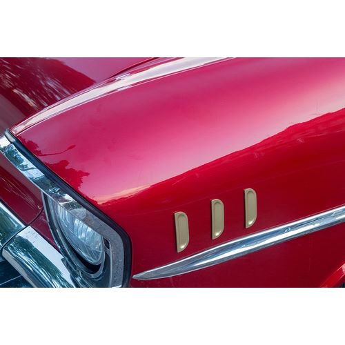 Detail of red 57 Chevrolet Bel Air in Habana-Havana-Cuba